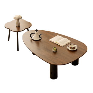 中古风实木茶几组合客厅家用小户型现代简约轻奢高级感茶几桌