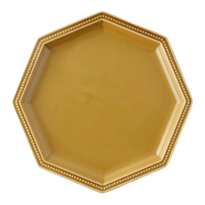 现货日本复古八角盘陶瓷水果甜点