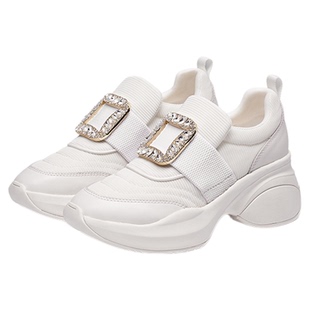 吴谨言同款有钱钻女王蹀愫新休闲长腿增高7cm不累脚老爹鞋小白鞋