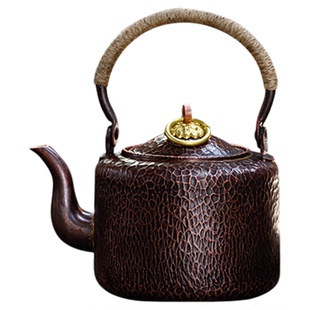 铜壶烧水壶紫铜手工加厚煮茶壶复古提梁壶家用沏茶壶燃气电陶炉