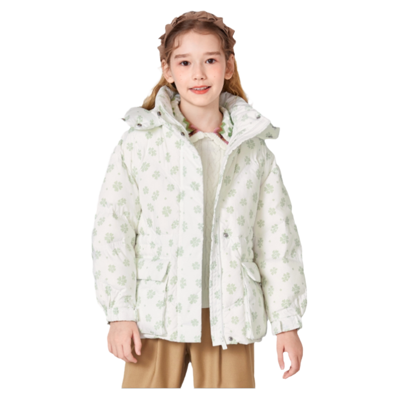 巴拉巴拉女童羽绒服中大童加厚外套儿童连帽上衣冬装新款童装潮流