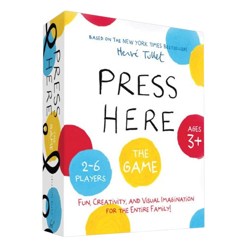 儿童艺术卡片游戏玩具书礼盒装 英文原版 Press Here The Game 亲子互动 动手动脑 给孩子的艺术书艺术启蒙 英文版 进口英语书籍