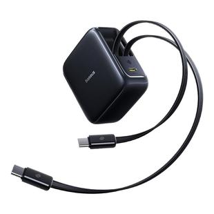 倍思65W伸缩线氮化镓充电器100W充电头Typec插头适用苹果17air笔记本电脑16MacBook手机Pad手表iwatch快充头