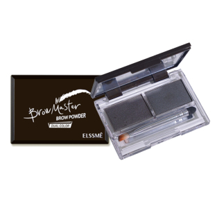 灰色眉粉防水防汗不脱色化妆专用烟灰黑色深咖色忆自美ELSSME眉粉