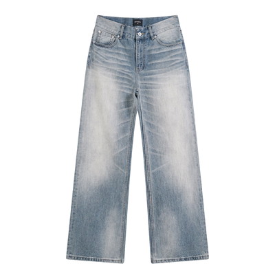 COPYPASTER 003 雾霾蓝 2021M宽松复古通勤14oz微喇水洗蓝牛仔裤