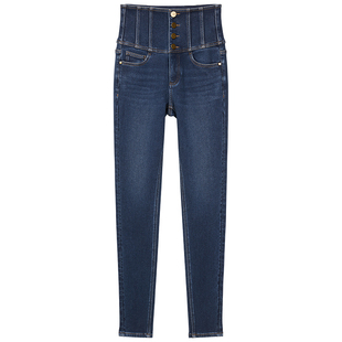 【保暖复合绒】Miss Sixty25冬款牛仔裤女四扣加厚小脚加绒裤子