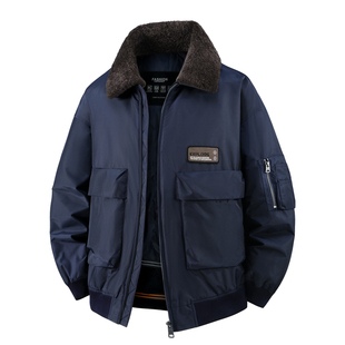 男士貂内胆派克服翻领海宁可拆卸皮毛一体水貂皮草整貂夹克飞行服