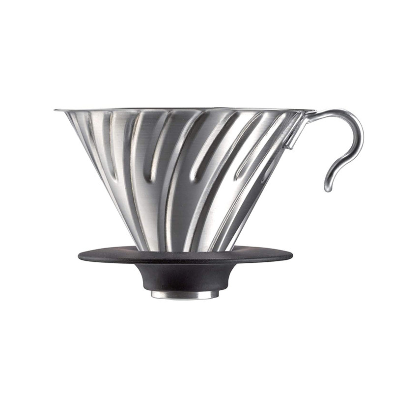 HARIO V60不锈钢金属滤杯手冲咖啡户外便携冲煮冲泡硅胶VDM-02HSV