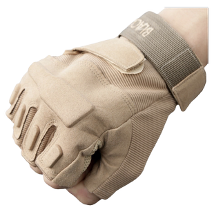 特战黑鹰战术半指手套男 户外登山骑行健身运动防护作战手套