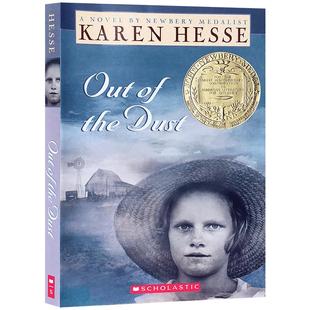 英文原版 Out of the Dust 风儿不要来沙尘暴时期在俄克拉荷马州的生活 1998年纽伯瑞金奖纽约图书馆推荐阅读课外读物学乐文学