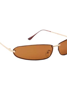 美国代购90年代复古无框防护墨镜