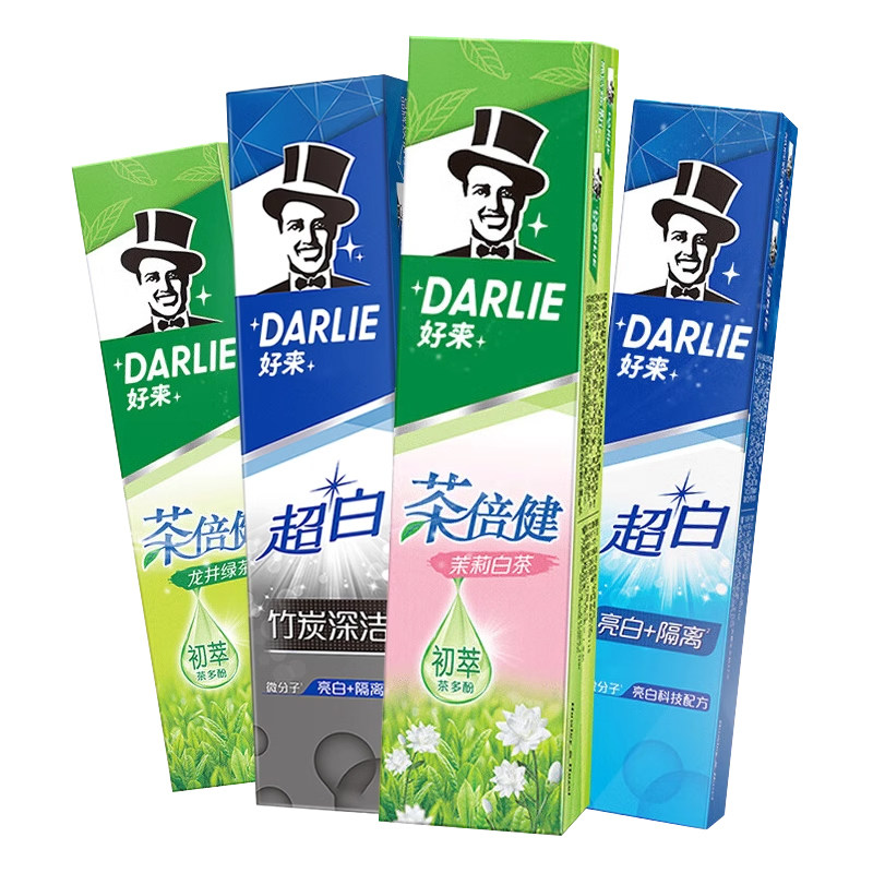 黑人茶倍健牙膏含氟DARLIE好来