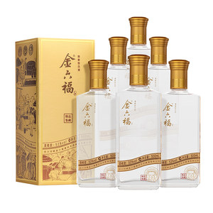金六福 臻品鉴藏 53度清香型白酒500mL*6瓶礼盒装