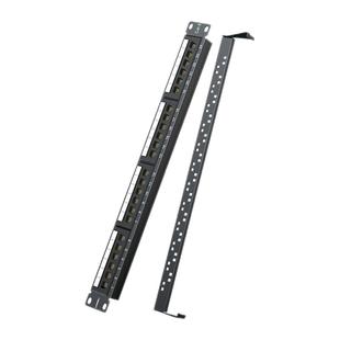 绿联24口48网络配线架超五cat5/6六类千兆非屏蔽rj45网线机柜跳线模块19英寸服务器机架式1U理线槽架配打线刀