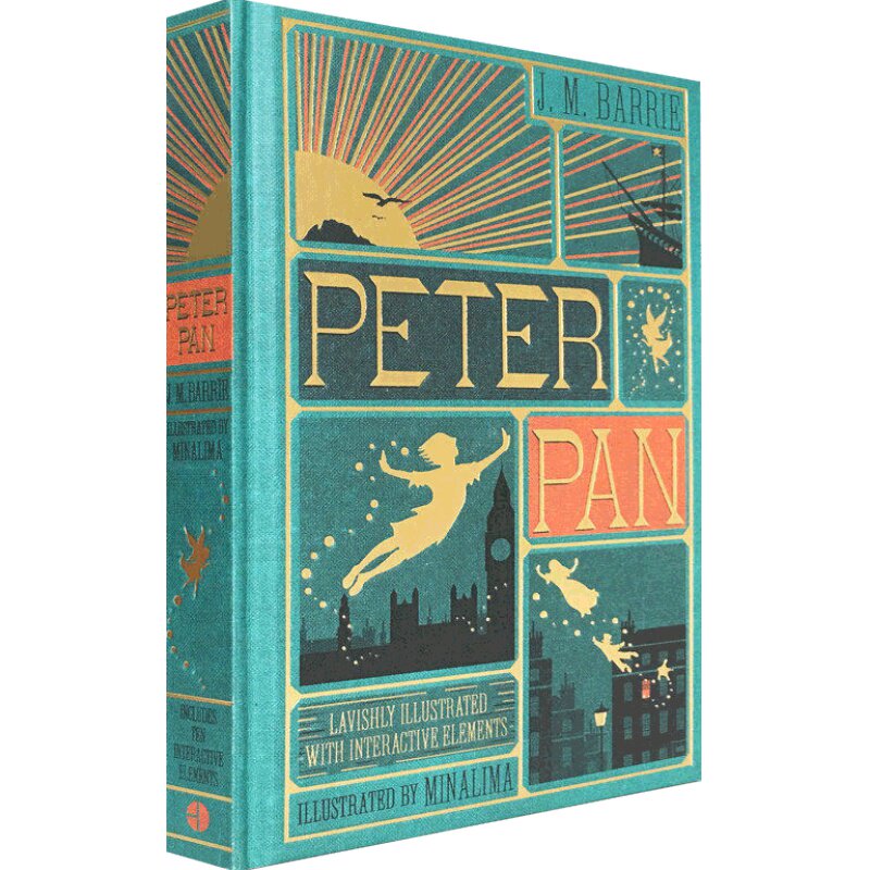 预售英文原版进口绘本 Peter Pan 彼得潘小飞侠童书彩色手工立体书儿童文学经典之作 pop up book 精装进口英语书籍正版开发智力