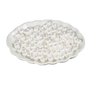 abs仿珍珠diy材料包手工制作配饰配件有孔白色小珠子散珠装饰串珠