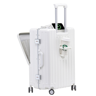 御旅新款多功能前开口行李箱铝框拉杆箱万向轮男女20 24寸旅行箱