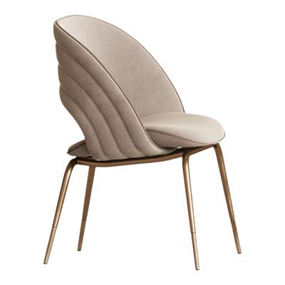 磨砂真皮餐椅意式高端设计师款