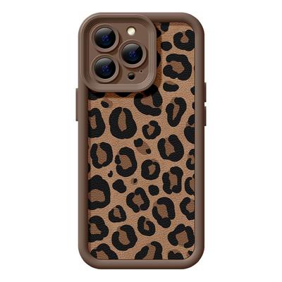 适用苹果17手机壳女款iphone16pro保护套13mini全包14防摔11/12/xs软外壳7plus硅胶8肤感15个性se棕色max豹纹