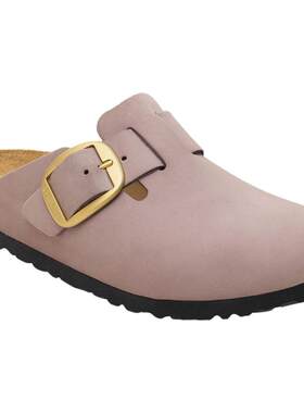 BIRKENSTOCK勃肯绒面革包头拖鞋