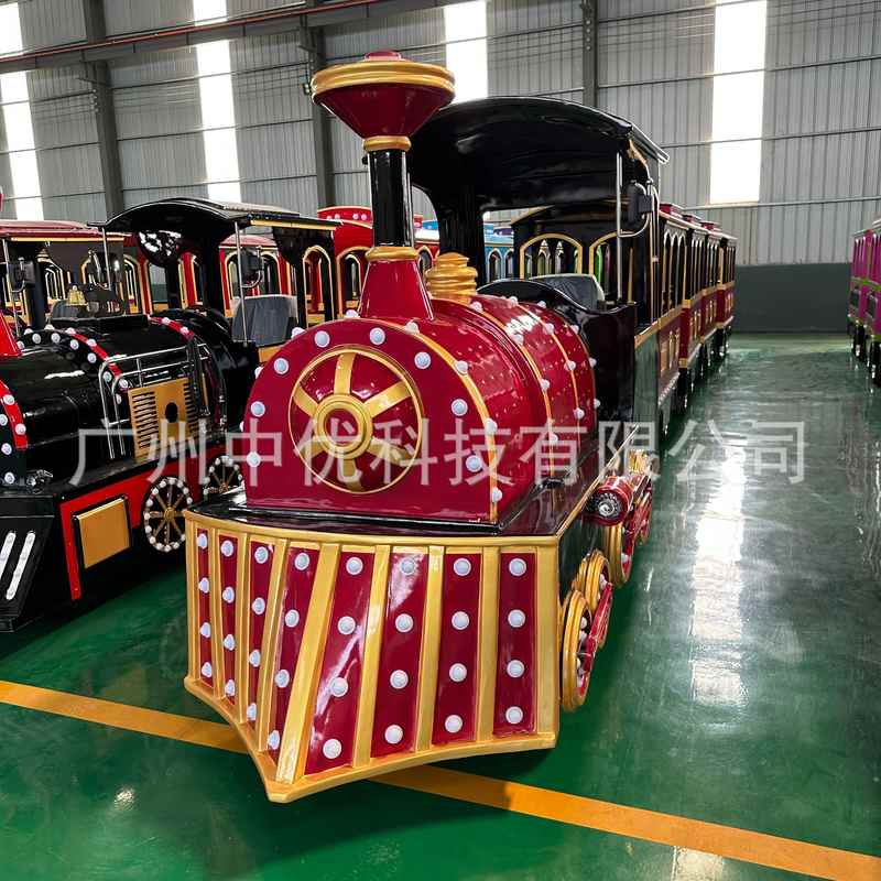 商场公园景区有轨观光火车蒸汽燃油电动轨道无轨大型游乐设备直供