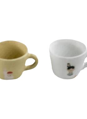 【月器】日本陶艺家绵贯彩手作 休闲轻松马克杯 粗陶咖啡杯儿童杯