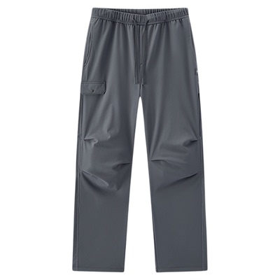 森马加绒伞兵裤宽松弧形休闲裤男