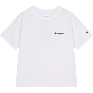 Champion冠军T恤女2026春季新款刺绣纯棉多巴胺圆领运动短袖上衣