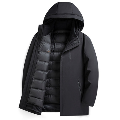 雅鹿冬季男士休闲爸爸装羽绒服