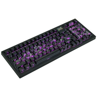 磁动力FK980pro黑曼巴蛇纹有线蓝牙无线机械键盘三模办公电竞游戏