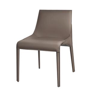 Liwur马鞍皮餐椅真皮设计师款意式极简岛台餐桌凳 轻奢高级感椅子