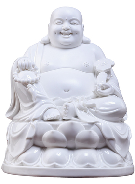 陶瓷大肚笑弥勒佛家用供奉摆件
