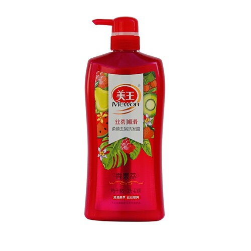 美王洗发水750ml 柔顺香果萃洗发露洗头膏 男女清爽顺滑发露