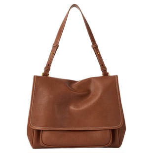 VH女包拂往邮差包2025新款植鞣牛皮小众轻奢大容量通勤斜挎单肩包