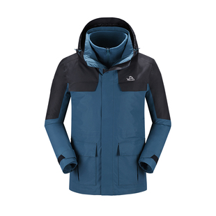 【山色】伯希和三合一冲锋衣女款保暖加绒内胆冬季男户外防风外套