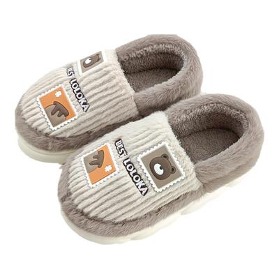 路路佳亲子包跟加厚保暖棉拖鞋男