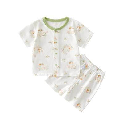 棉恋森婴儿衣服夏季薄款短袖套装