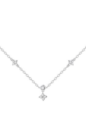 999纯银镶钻四叶草项链高级轻奢