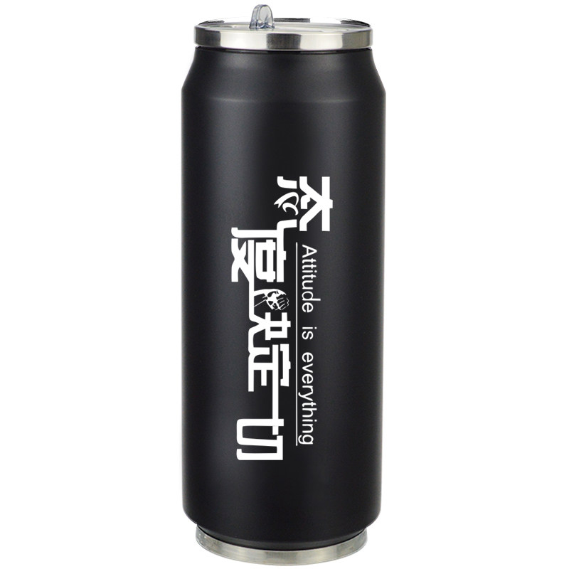 创意保温杯励志心灵鸡汤易拉罐男女随手杯运动车载水杯子名言定制