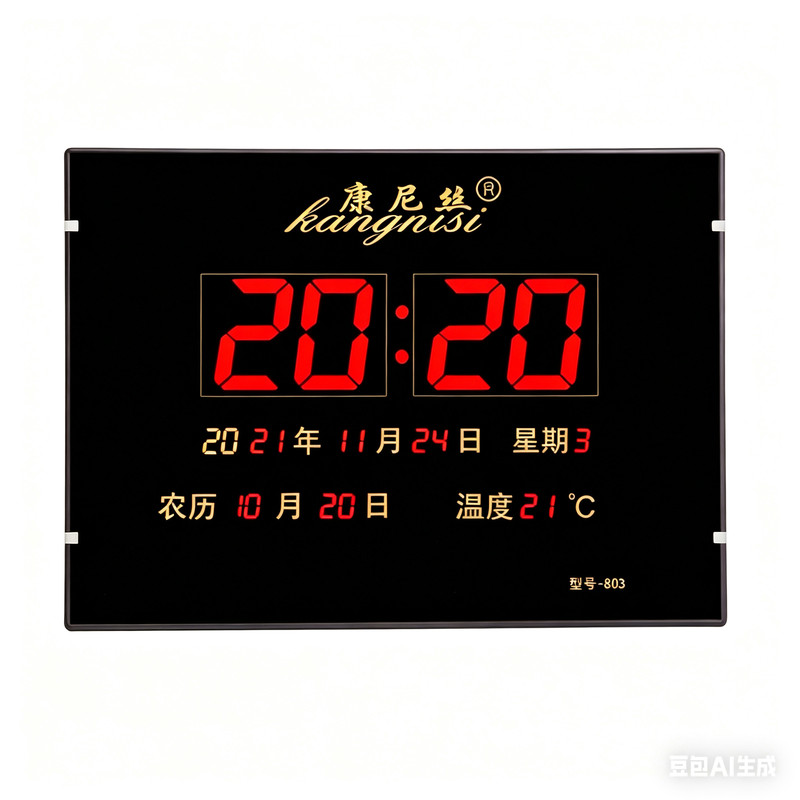 经典黑色万年历日历钟表客厅挂钟