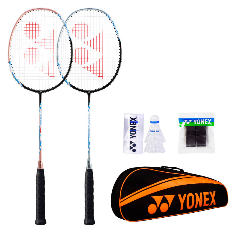 YONEX尤尼克斯羽毛球拍官方旗舰店正品双拍全碳素超轻yy专业套装