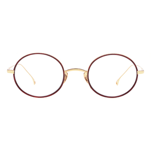 日本KameMannen万年龟眼镜框超轻纯钛钛架46mm小框近视眼镜架7307