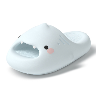 chikoku鲨鱼拖鞋女新款家居室内可爱厚底浴室洗澡防滑情侣拖鞋男
