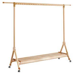 晾衣架阳台小户型折叠室内单杆式挂衣架落地卧室简易挂凉衣架家用