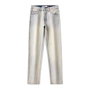 Hi Panda高端牛仔裤男秋季新款弹力修身直筒潮流牛仔裤2025新款男