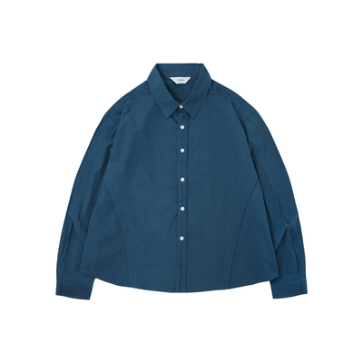 活页叠襟设计多色宽松衬衫