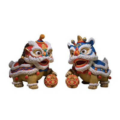 铜师傅《狮舞吉祥》铜摆件