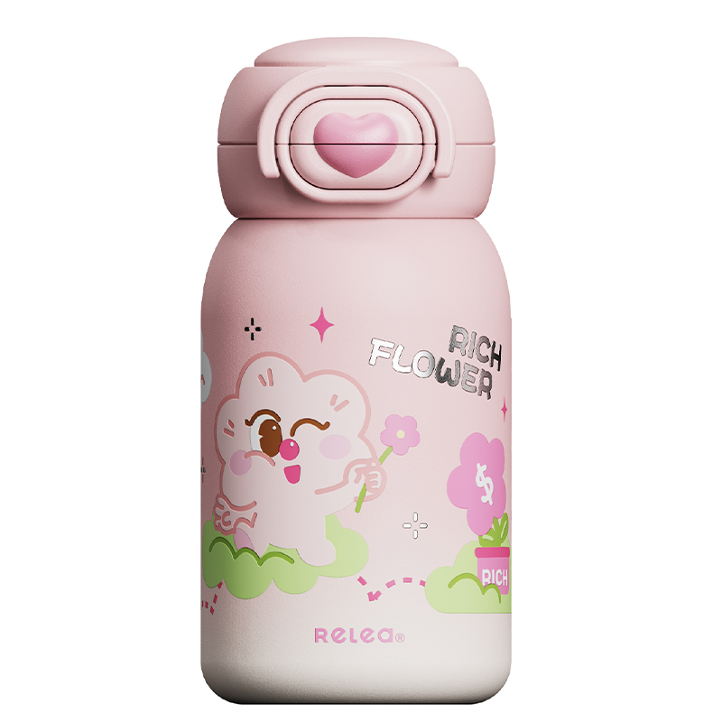 保温杯女生高颜值316L便携双饮