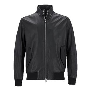 Hugo Boss雨果博斯 男士black系列皮衣皮夹克银泰百货 300095