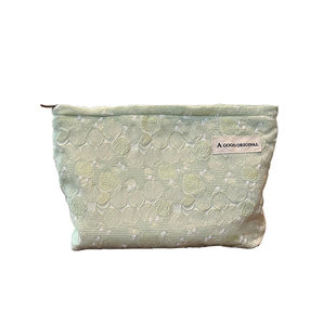 ins小清新化妆包大容量便携内胆包护肤品收纳袋提花布证件洗漱包